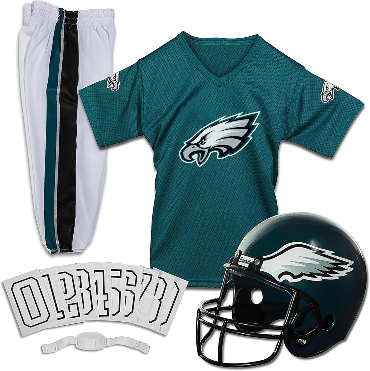 Franklin Sports NFL Youth Football Uniform Set for Boys & Girls - Includes Helmet, Jersey & Pants with Chinstrap   Numbers