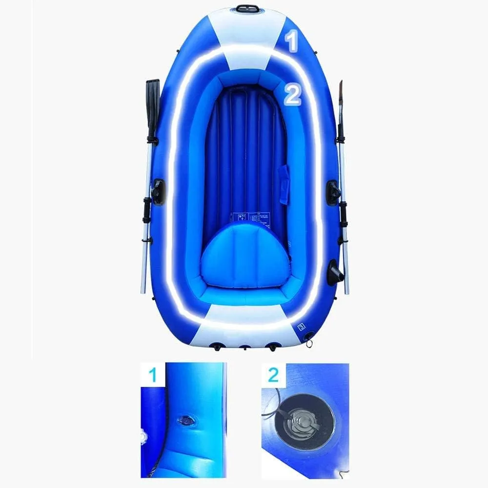 Inflatable Kayak, 2 Man Standard Sit on Top Kayak,Thick and Durable, Inflatable Boat Fishing, Ideal for Lakes or Sea Shores,198 * 110CM
