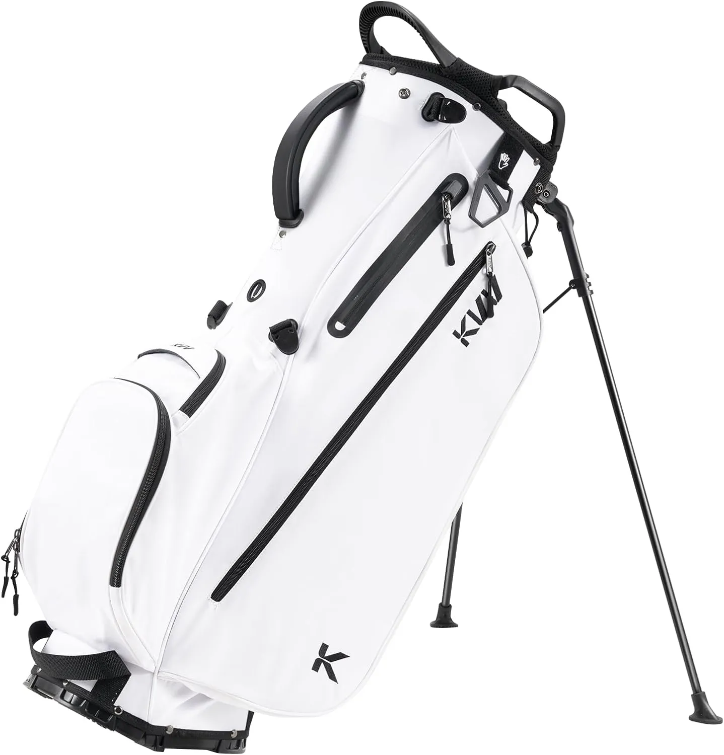 KVV Lightweight Golf Stand Bag with 7 Way Full-Length Dividers, 5 Zippered Pockets, Automatically Adjustable Dual StrapsElegant Design
