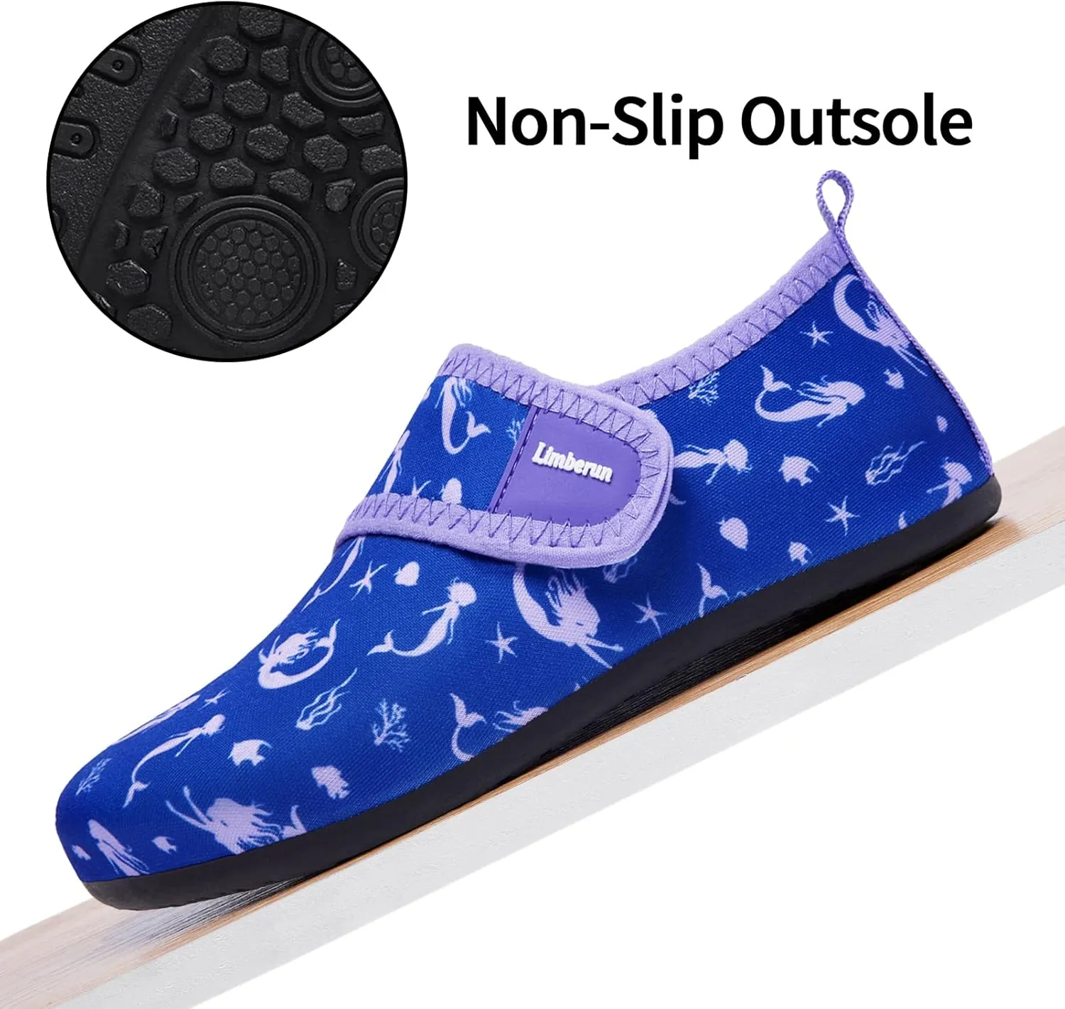 Limberun Water Shoes Kids Boys Girls Swim Aqua Sports Shoes Quick-Dry Barefoot Lightweight Pool Beach Non Slip Socks for Toddler Shoe