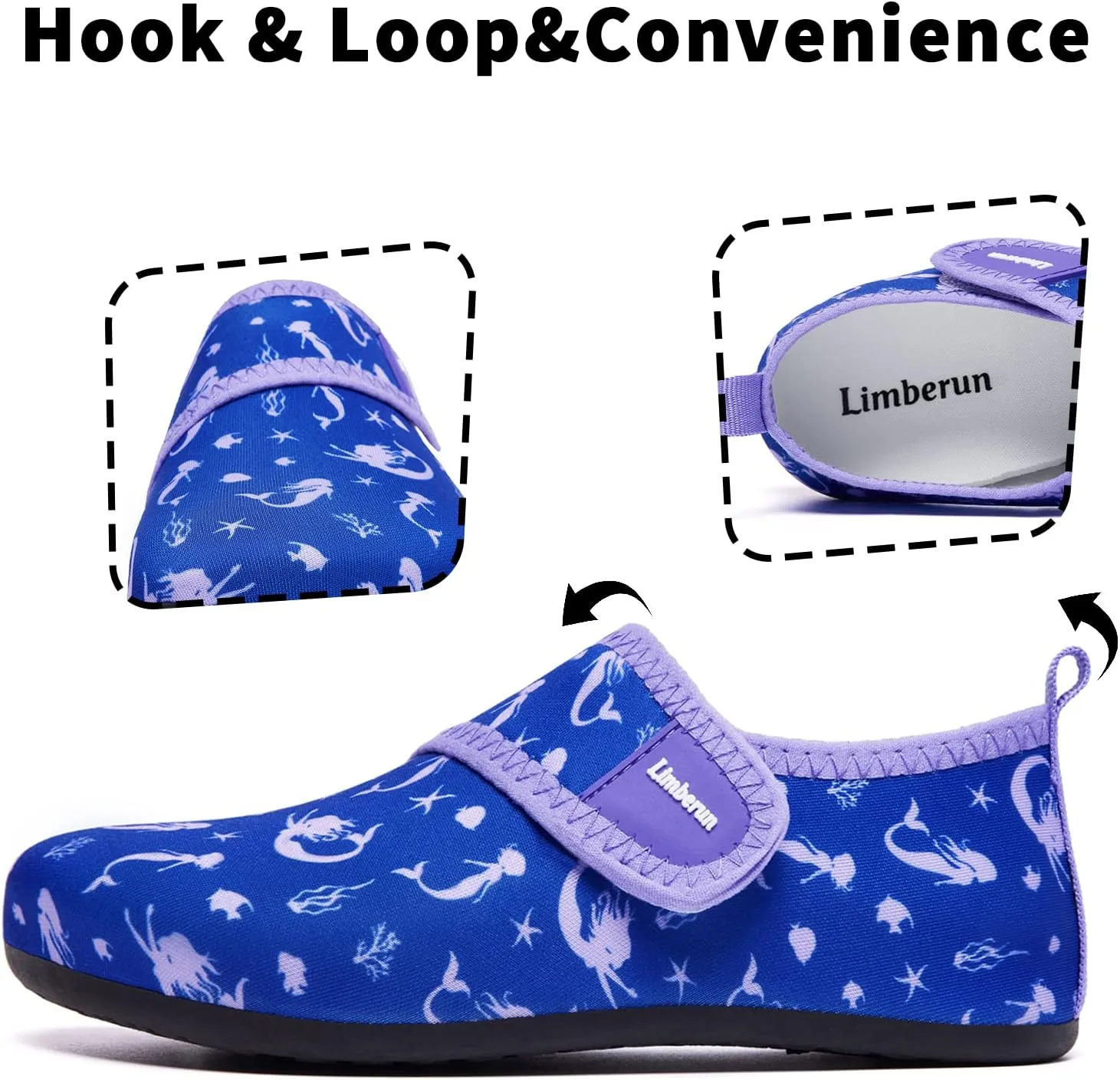 Limberun Water Shoes Kids Boys Girls Swim Aqua Sports Shoes Quick-Dry Barefoot Lightweight Pool Beach Non Slip Socks for Toddler Shoe
