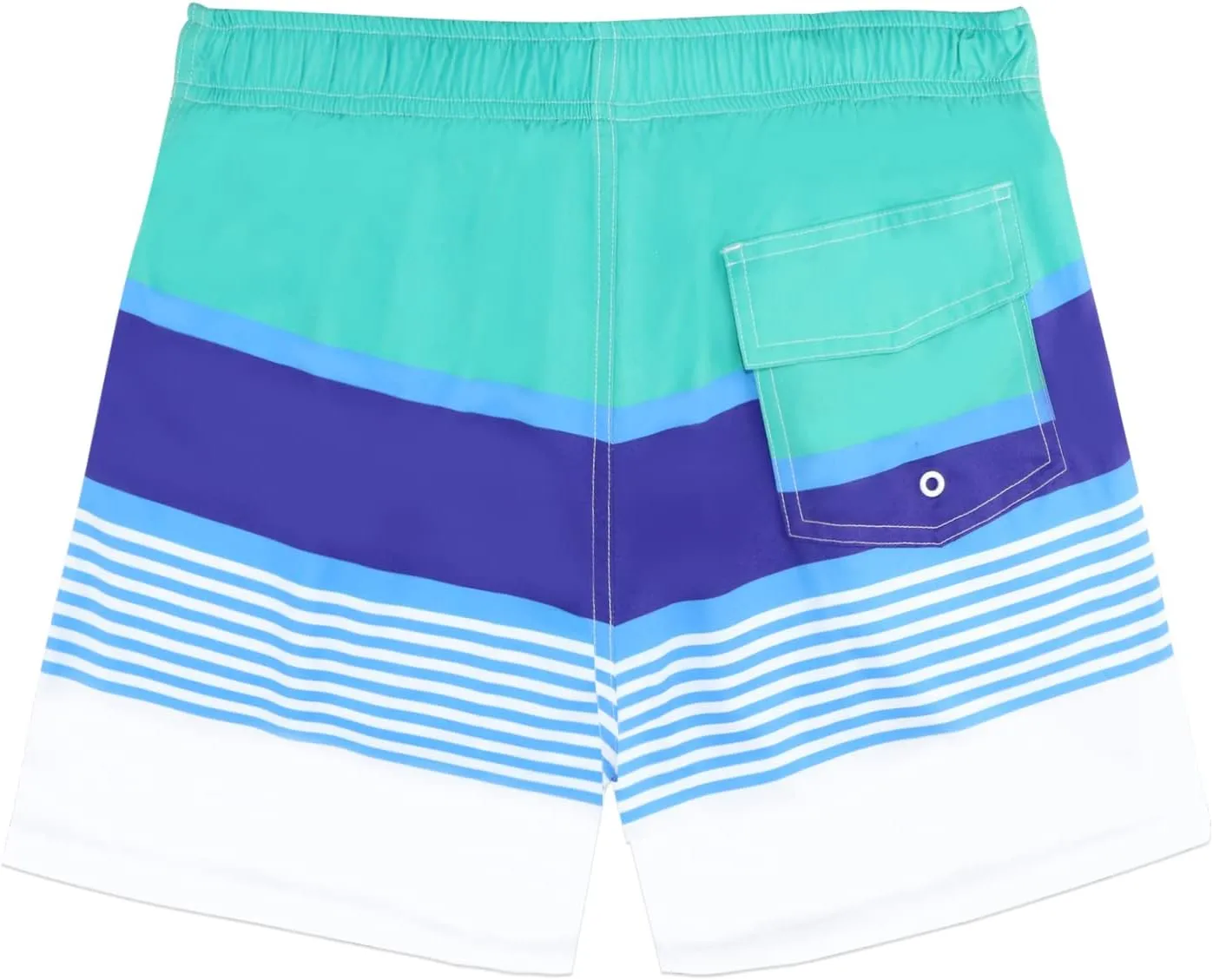 QRANSS Boys Swim Trunks with Compression Liner,No Mesh Anti-Chafing Comfy Swimming Trunks with Boxer Brief Liner,Size 6-20
