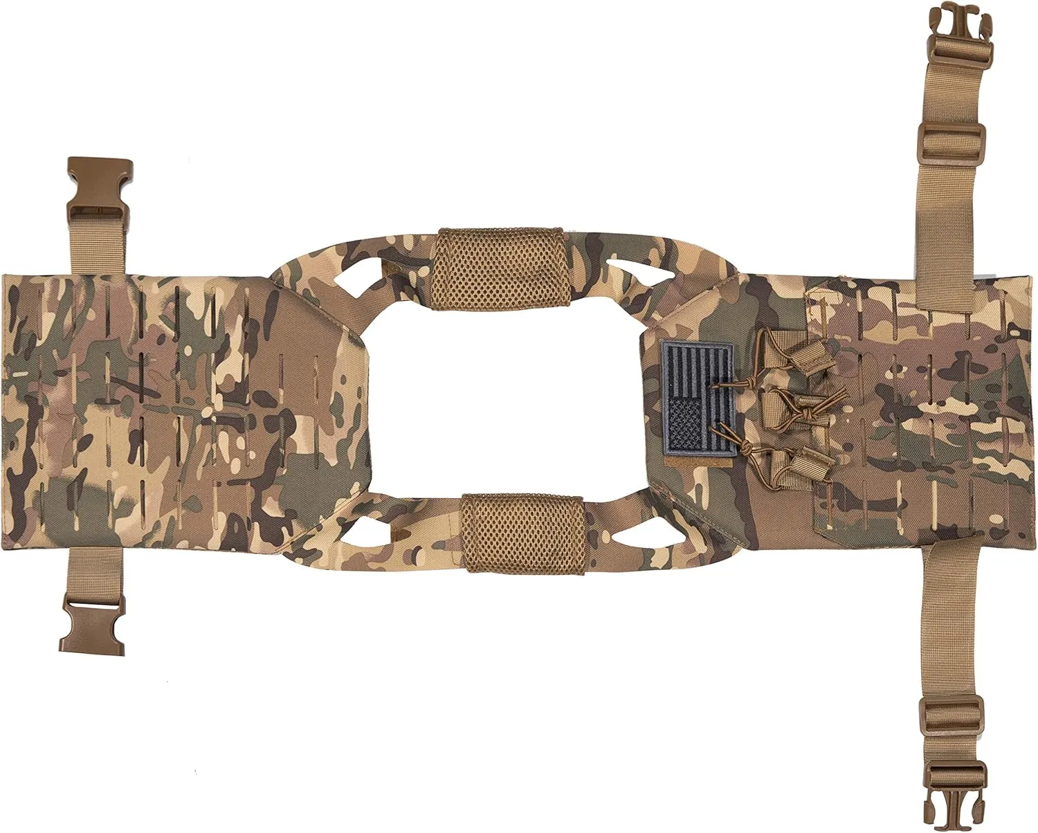 Redemption Tactical Cadet 2.0 Childrens Tactical Airsoft Paintball Kids Vest, US Flag Patch, Mil Spec Molle w/Mag Pouches