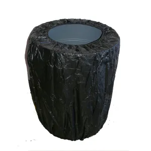 Trash Can Cover - Black Plastic