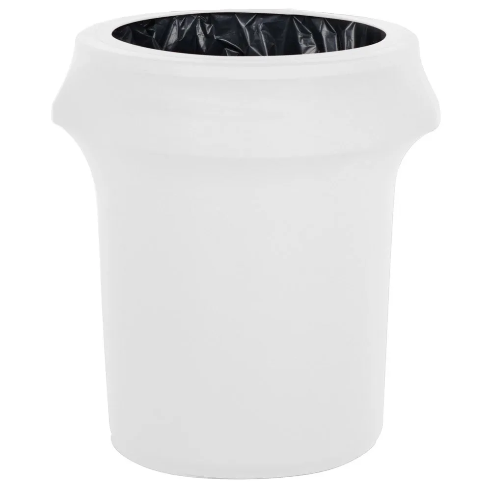 Trash Can Cover - White Poly