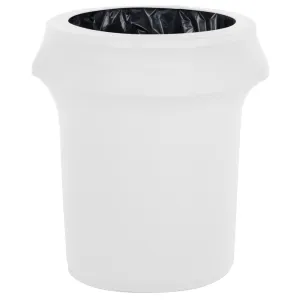 Trash Can Cover - White Poly