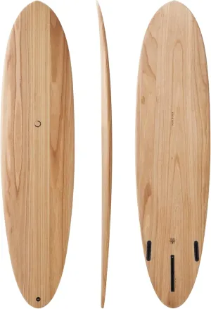 Wood Skin Surfboard Minimal, Durable and Light-Weight Structure, Mid Length, Longboard